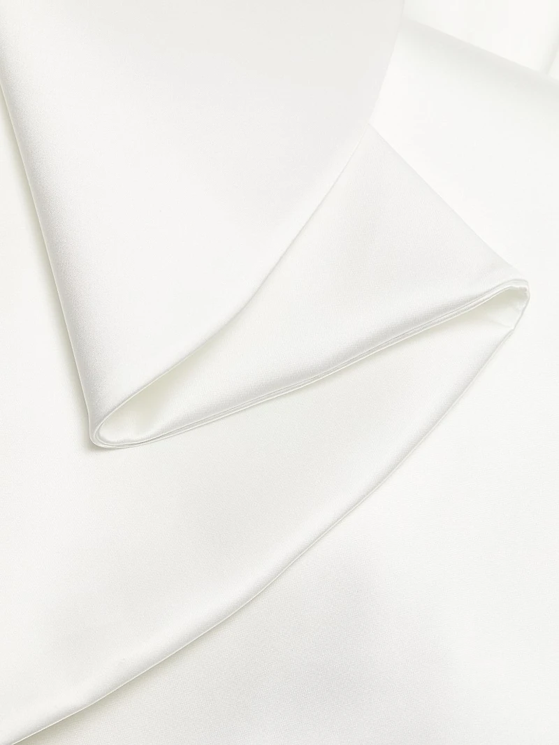 Ayat Ruffled Colorblocked Strapless Gown