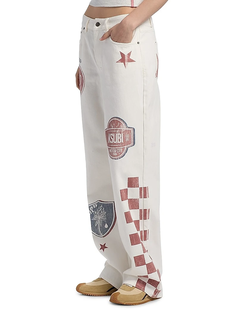 Low Rider Graphic Relaxed-Fit Jeans