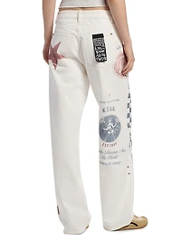 Low Rider Graphic Relaxed-Fit Jeans