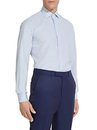 Patterned Macro-Striped Centoventimila Cotton Shirt
