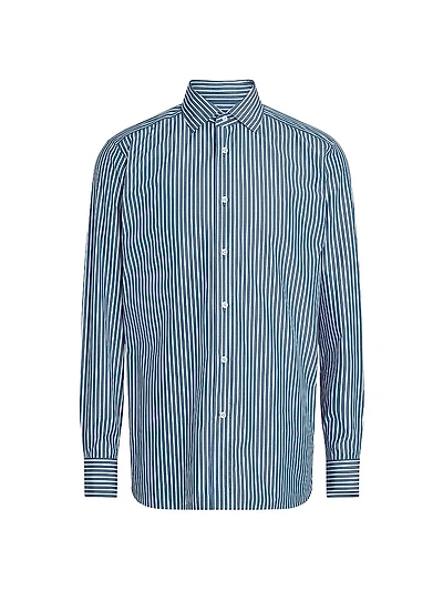 Macro-Striped Ultra-Soft Cotton Shirt