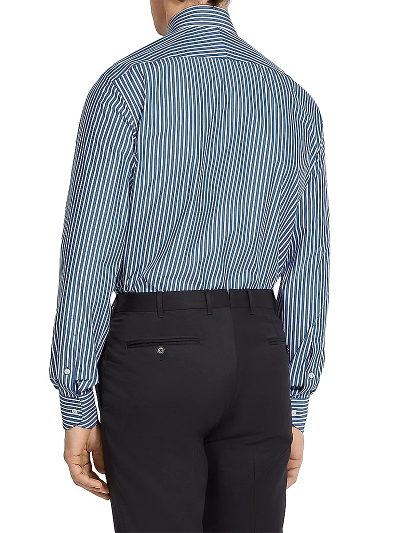 Macro-Striped Ultra-Soft Cotton Shirt