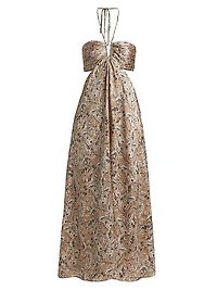 Calliope Paisley Silk Maxi Dress