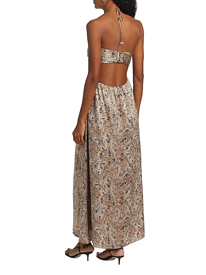 Calliope Paisley Silk Maxi Dress
