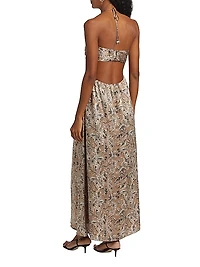 Calliope Paisley Silk Maxi Dress