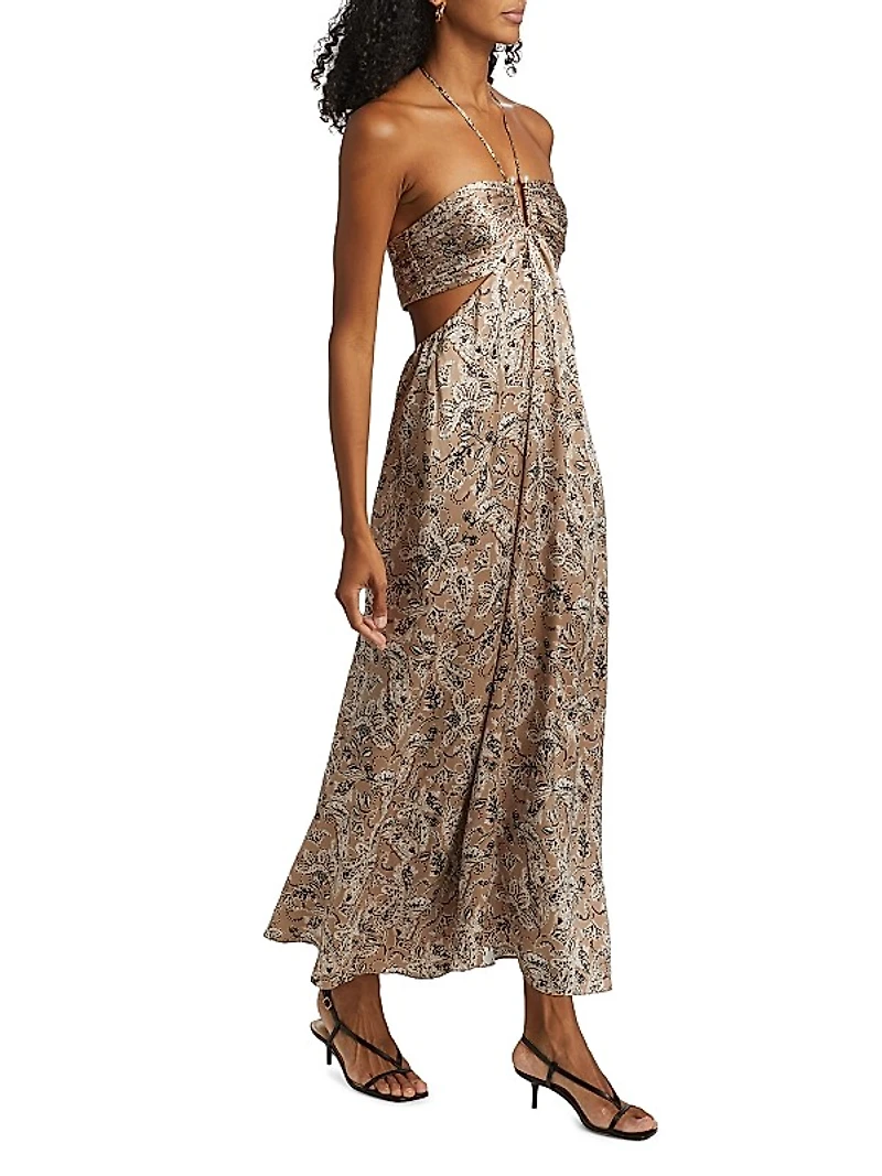 Calliope Paisley Silk Maxi Dress