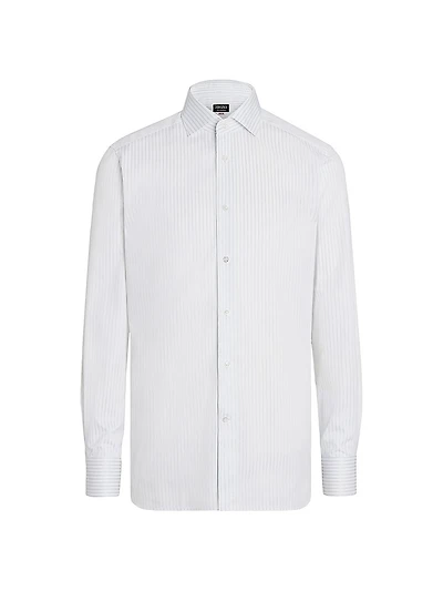 Structured Centoventimila Cotton Striped Shirt