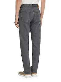 Washed Stretch Cotton Roccia Jeans