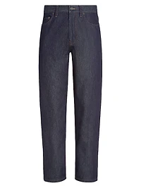 Rinse-Washed Cotton and Silk Roccia Jeans