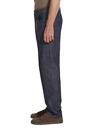 Rinse-Washed Cotton and Silk Roccia Jeans