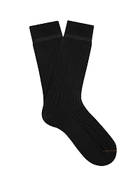 Ribbed Mid-Calf Scottish Iisle Cotton Socks