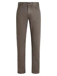 Stretch Cotton and Linen Roccia Jeans