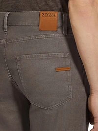 Stretch Cotton and Linen Roccia Jeans
