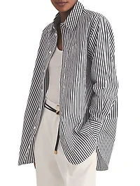 Cotton Striped Button-Front Shirt