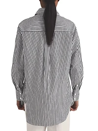Cotton Striped Button-Front Shirt