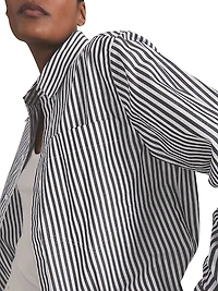 Cotton Striped Button-Front Shirt