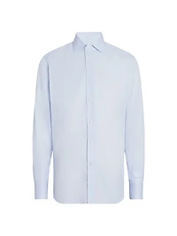 Micro Checked 300 Cotton Shirt