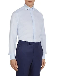 Micro Checked 300 Cotton Shirt