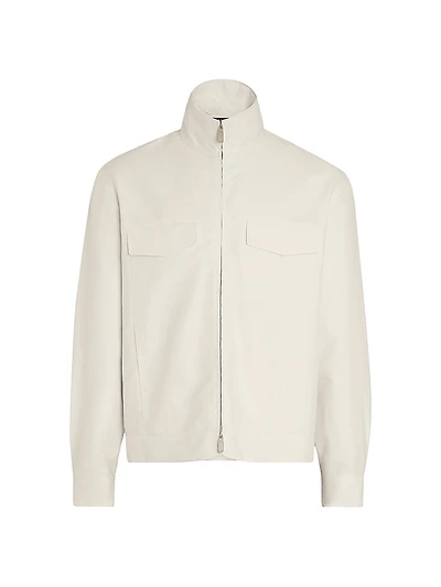 Crossover Cotton and Linen Blend Overshirt
