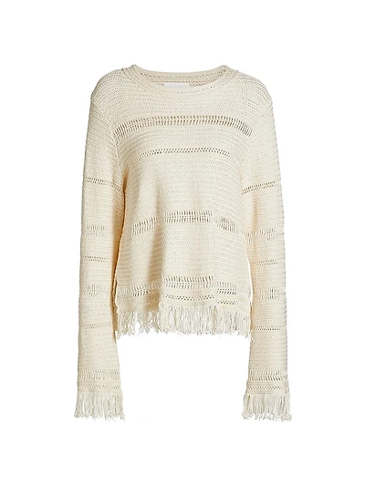 Azilis Cotton Fringe-Trim Sweater