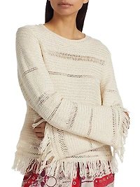 Azilis Cotton Fringe-Trim Sweater