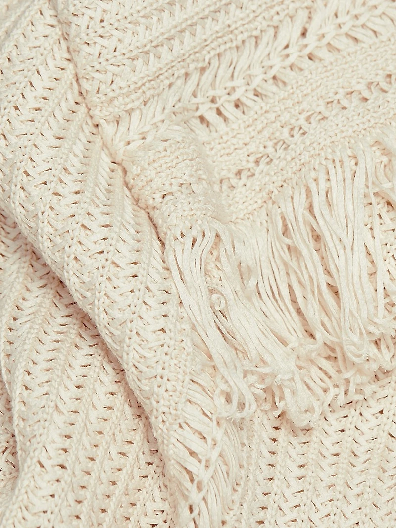 Azilis Cotton Fringe-Trim Sweater