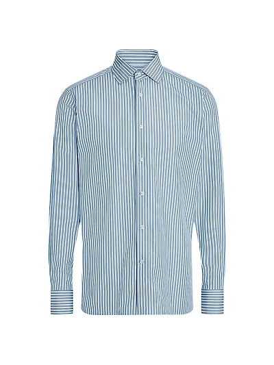 Centoventimila Macro-Striped Cotton Shirt