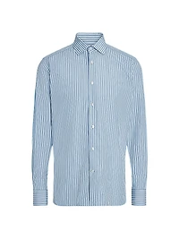 Centoventimila Macro-Striped Cotton Shirt