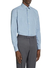 Centoventimila Macro-Striped Cotton Shirt