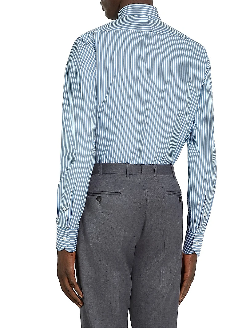 Centoventimila Macro-Striped Cotton Shirt