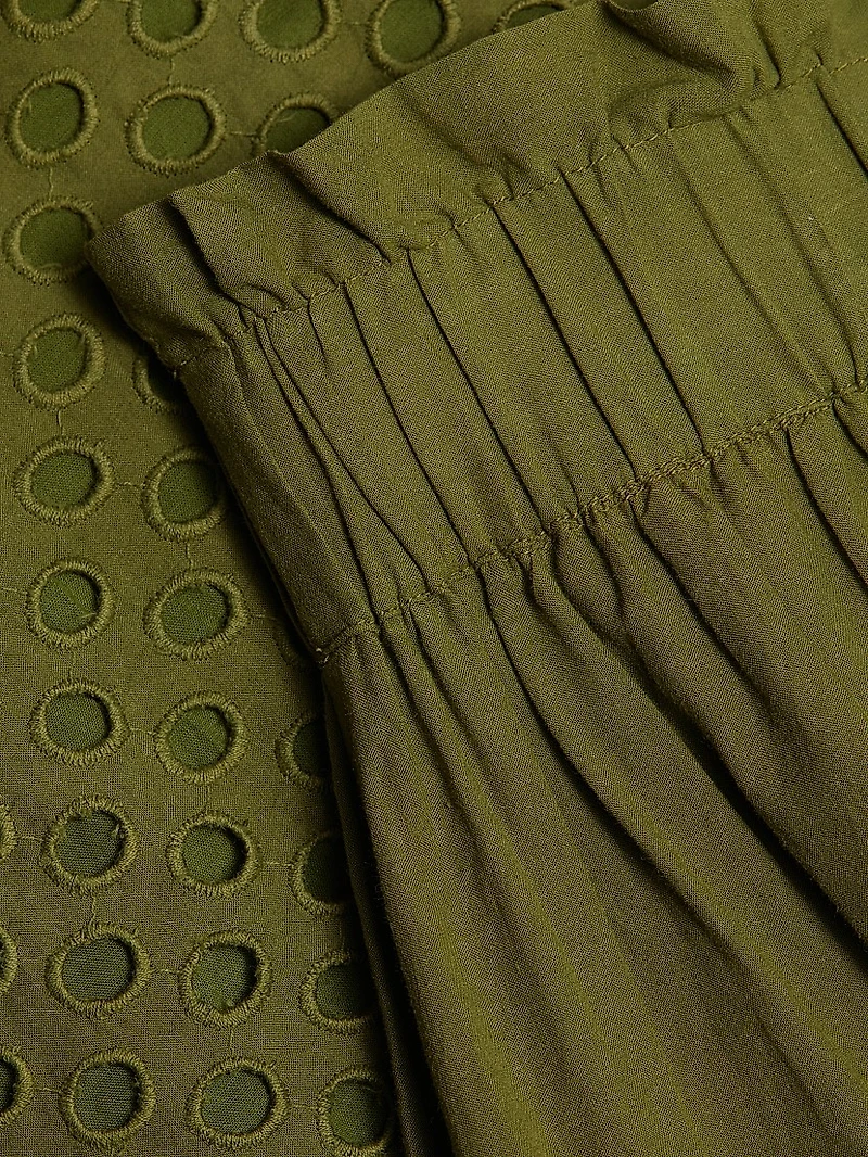 Draper Eyelet Mesh Maxi Skirt