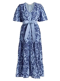 Natty Embroidered Floral Shirtdress