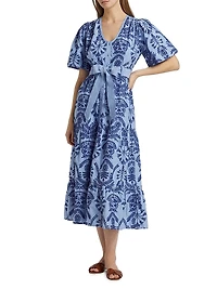 Natty Embroidered Floral Shirtdress