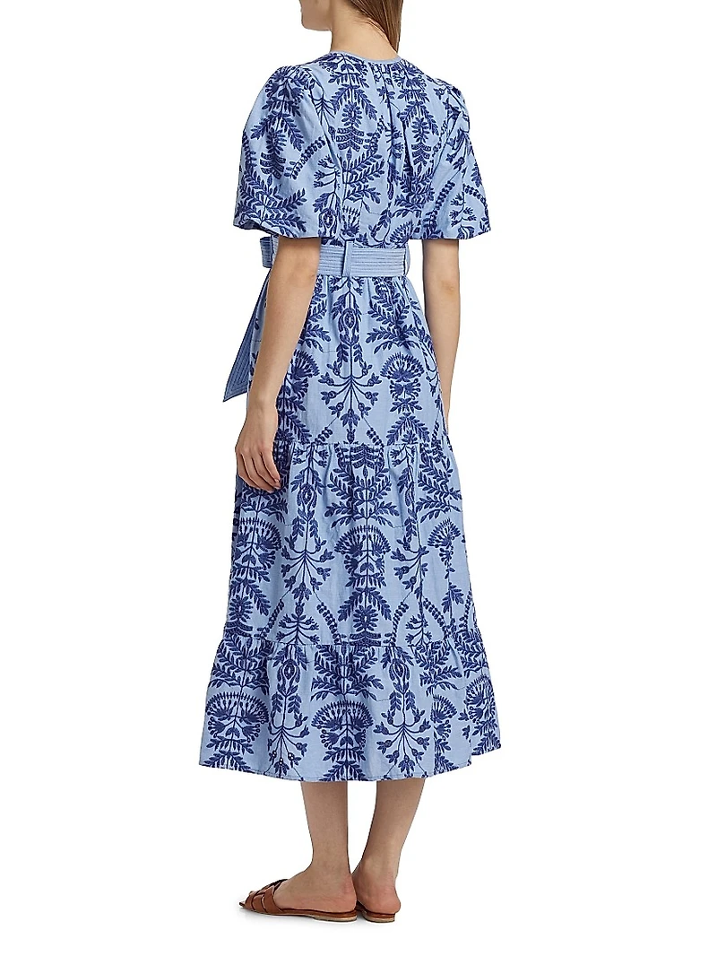 Natty Embroidered Floral Shirtdress