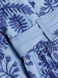 Natty Embroidered Floral Shirtdress