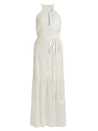 Adley Eyelet Mesh Tank Maxi Dress