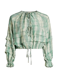 Umi Dyed Tiered Blouse