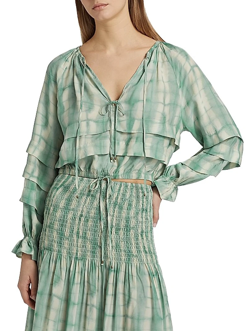 Umi Dyed Tiered Blouse