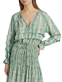 Umi Dyed Tiered Blouse