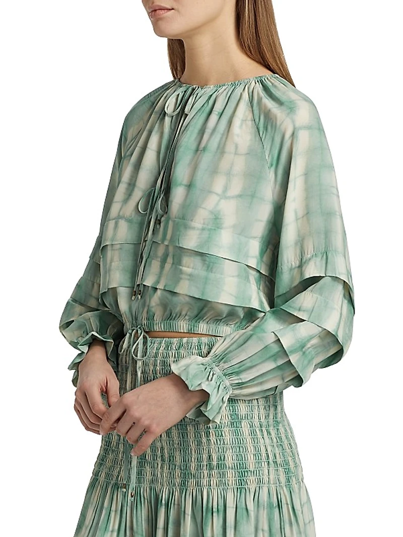 Umi Dyed Tiered Blouse
