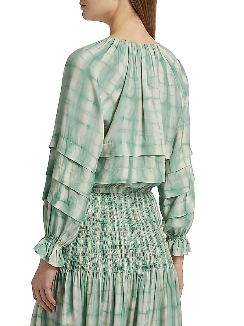 Umi Dyed Tiered Blouse