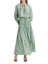 Umi Dyed Tiered Blouse