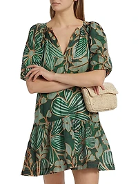 Greta Floral Puff-Sleeve Minidress