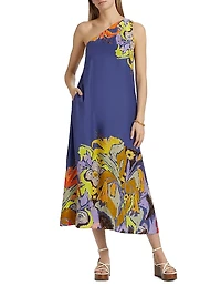 Jae Floral One-Shoulder Midi-Dress