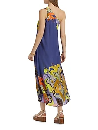 Jae Floral One-Shoulder Midi-Dress