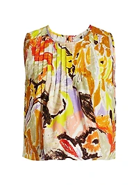 Letta Floral Pleated Top