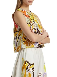 Letta Floral Pleated Top