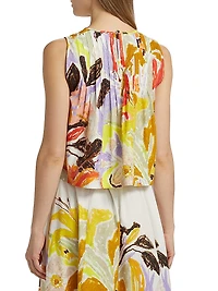 Letta Floral Pleated Top