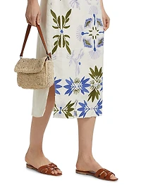 Chandler Embroidered Floral Midi-Skirt