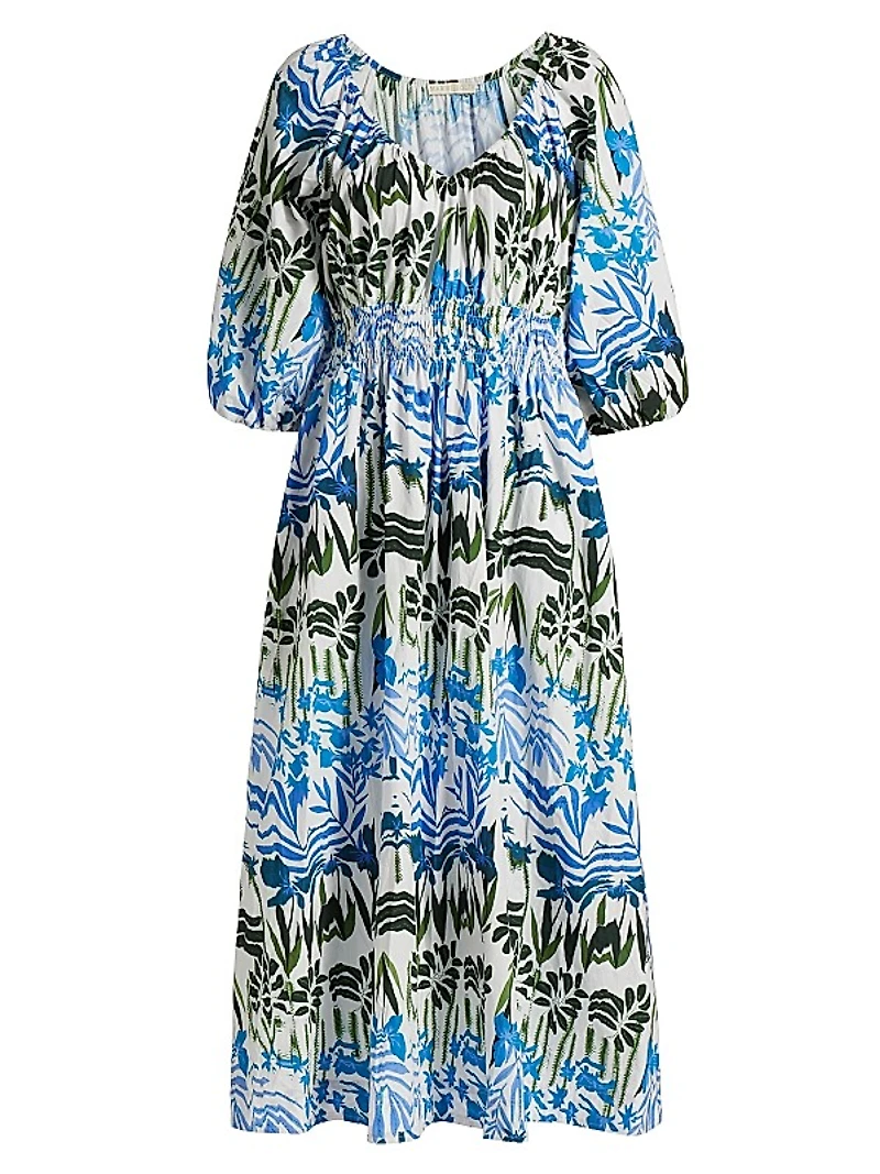 Ava Printed V-Neck Dress